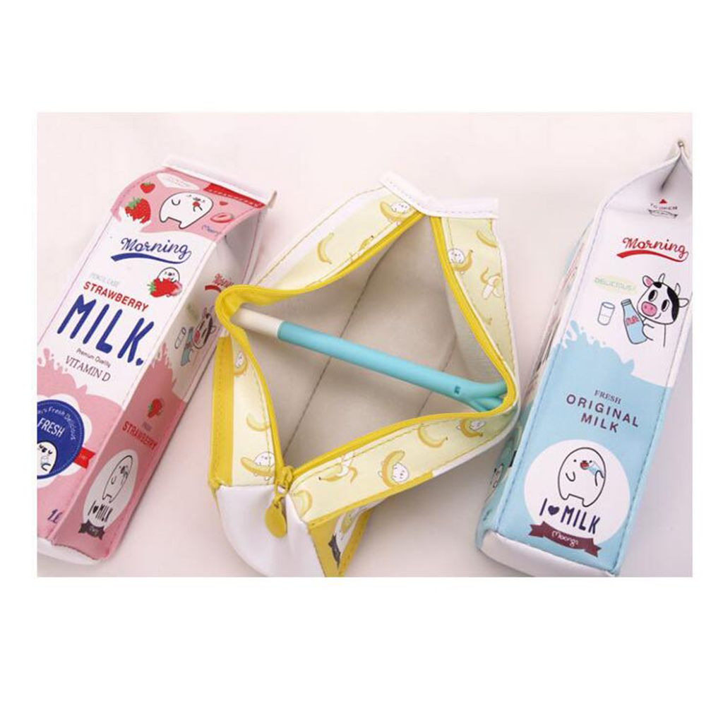 Cute Milk Pencil Case