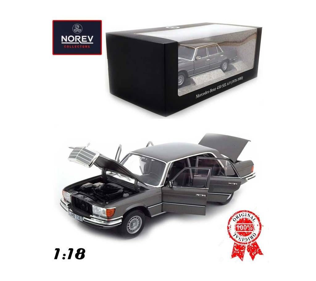 Die cast Norev Mercedes 450SEL 6.9 W116 Anthracite Grey Metallic scale 1:18