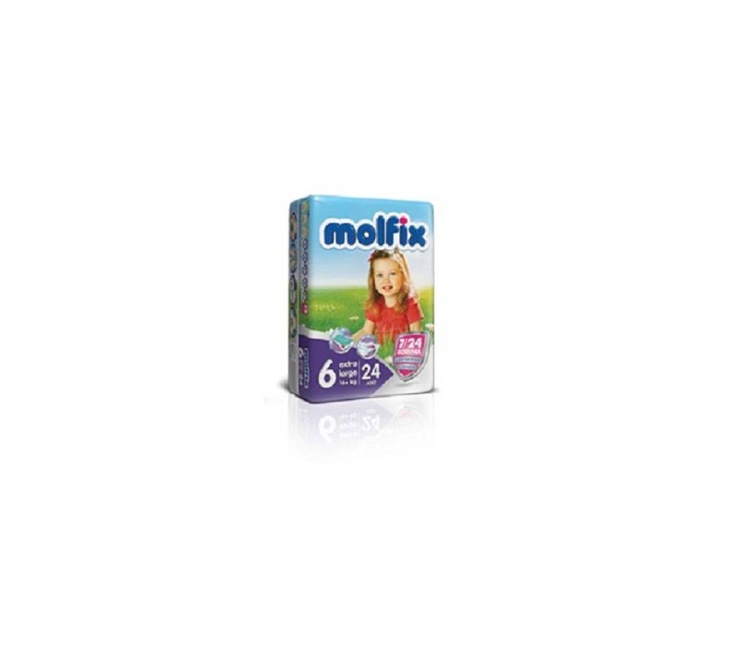Molfix-6 Diaper (Extra Large) 15+kg 24Pcs Turkey