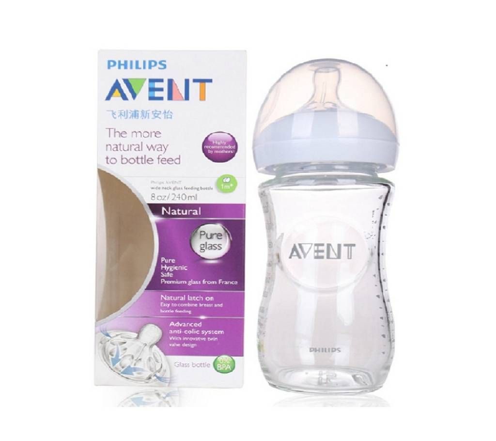 Philips Avent Natural Glass Bottle Feeder - 240 ml