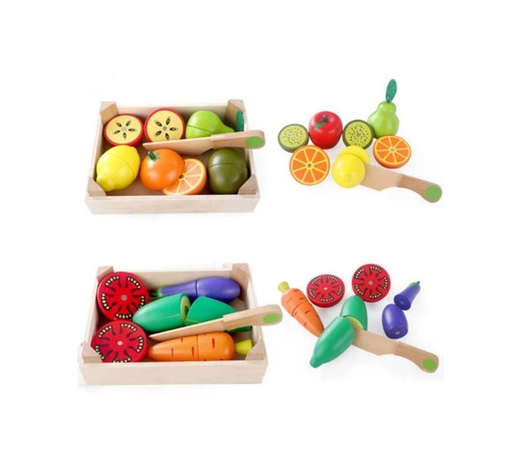 Wooden Vegetable and Fruit Cutter Games