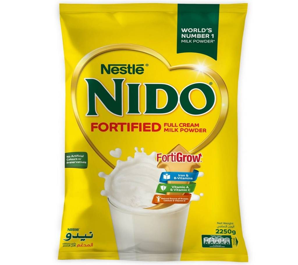 NIDO Fortified Full Cream Powder Milk - 2250gm (Dubai)