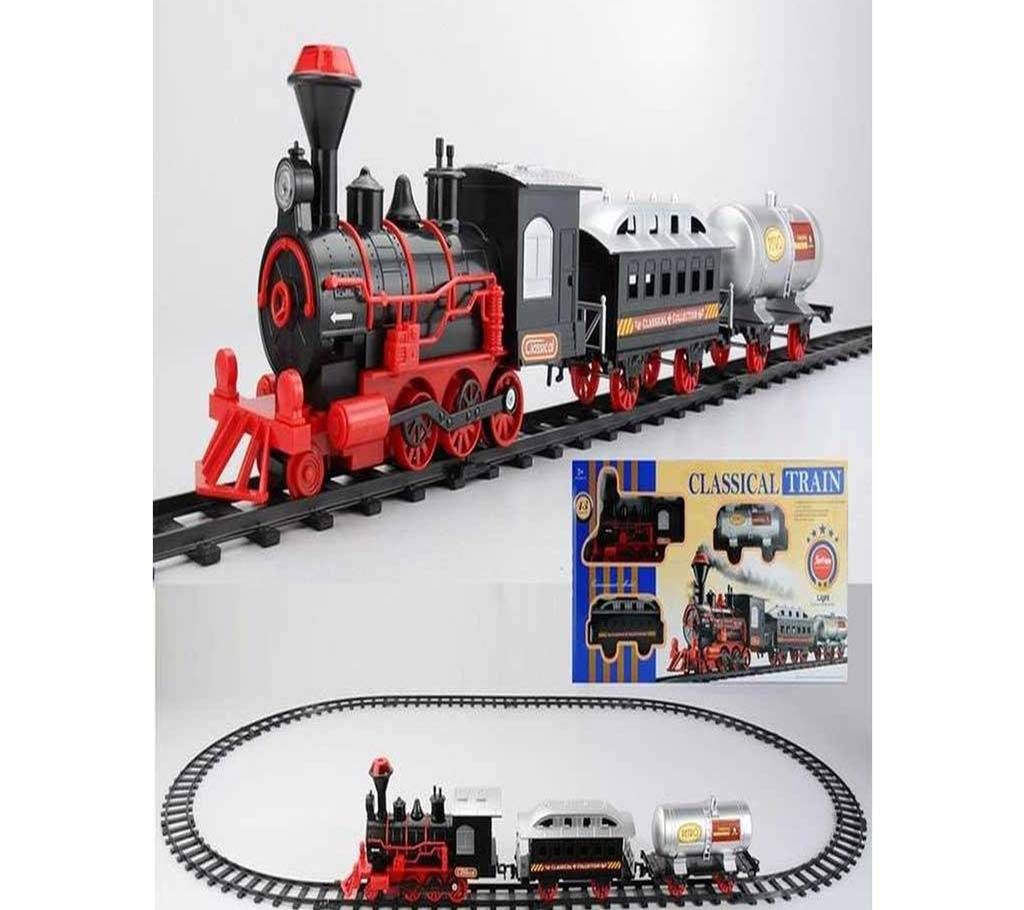 Classical Train 13-Piece Lighted and Smoke Screen Train Set with Sound