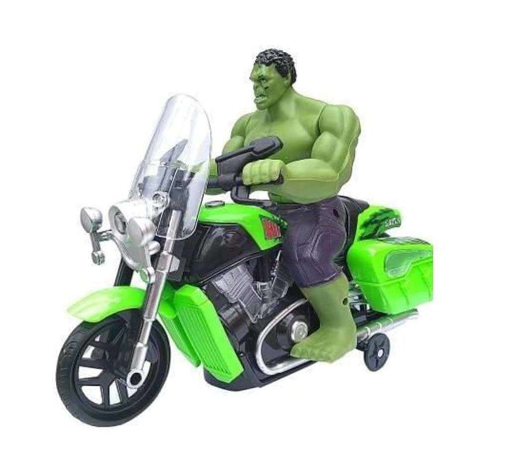 Hulk Motocycle With Light And Sound Kids Play Toy Bike Green 1