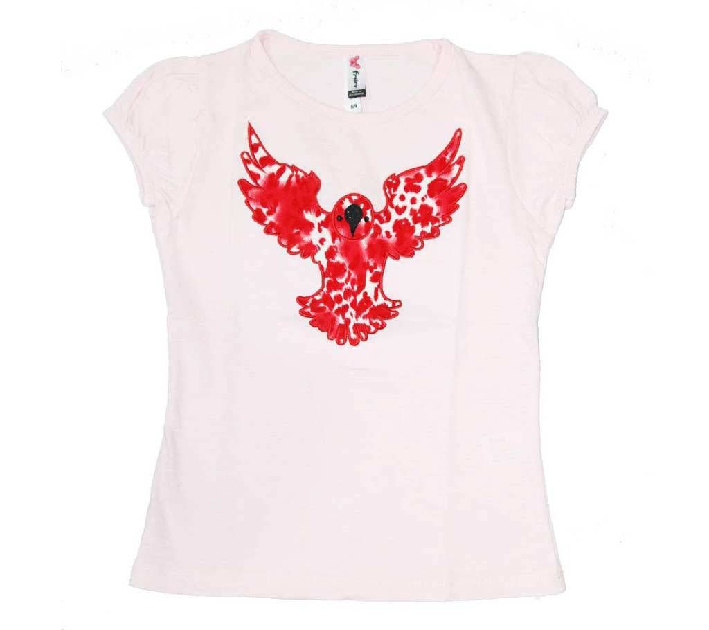 Light Pink Eagle Tshirt For Girls