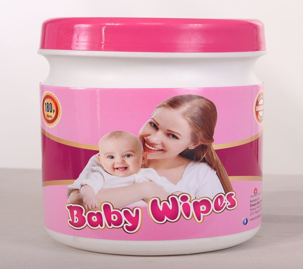 Product Type: Wet Wipes Brand: DREAM BABY Quantity: 180pcs High Quality Product Soft & Hygine Alcohol Free Paraben Free