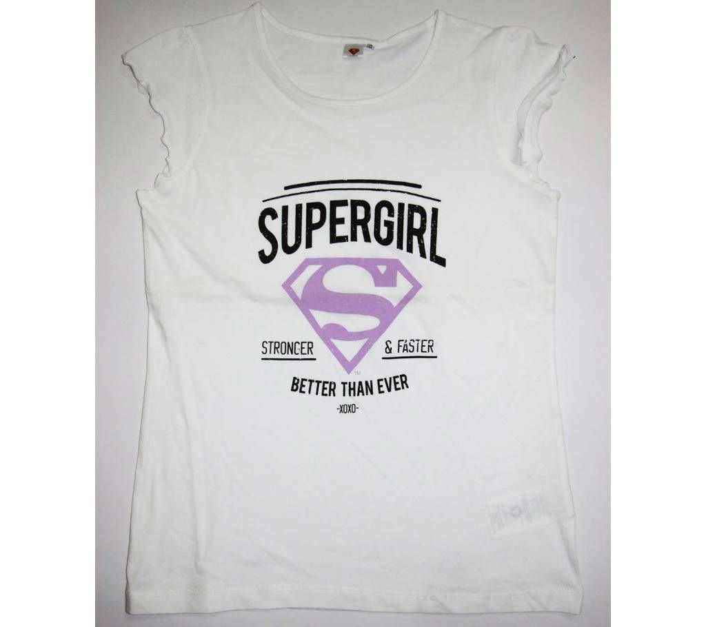 Supergirl Baby Girls Cotton Printed Girls Tshirt
