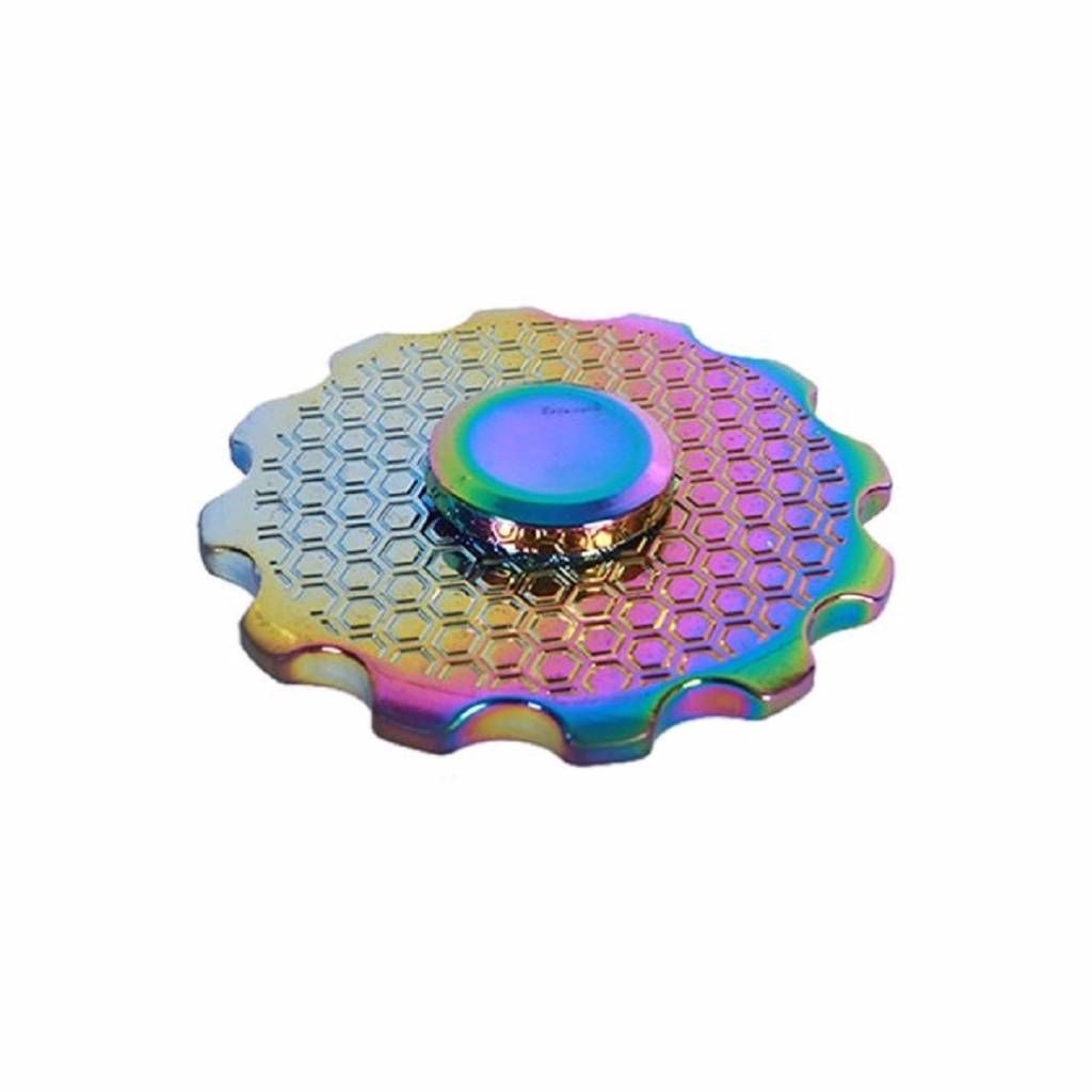 Wheel Shaped Metal Fidget Spinner Stress Reducer Toy 