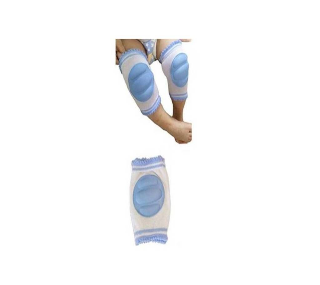 Cotton Elbow and Knee Pad Protector for Baby - Sky Blue