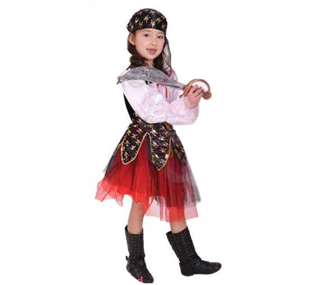 Girl Pirate Costume with Dress and Headband