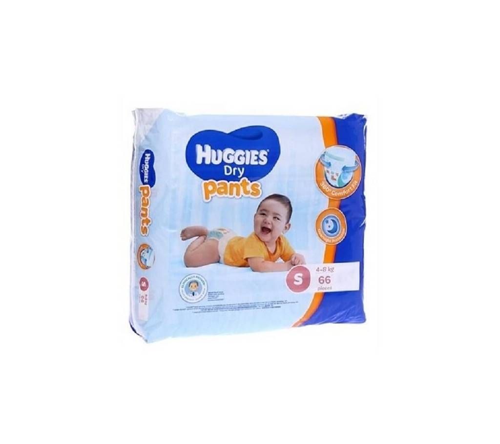 Huggies Dry Diaper Pant (S) 4-8kg 66pc - Malaysia