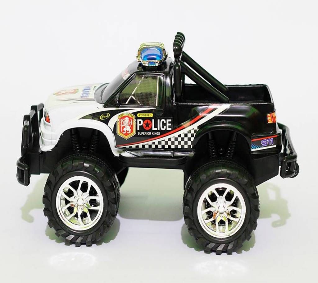 Black & White Police Jeep