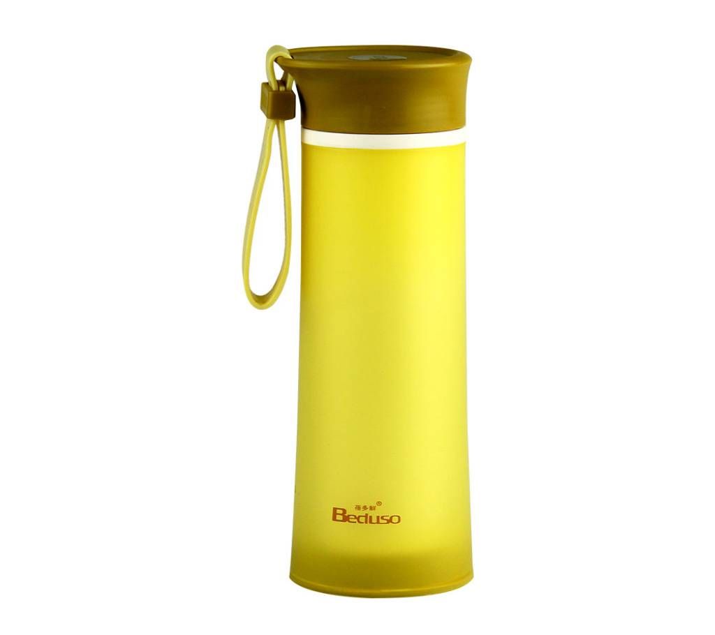 Yellow Riding Bike Water Bottle