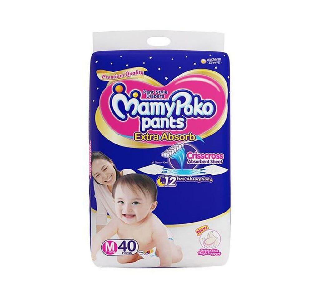 Mamy Poko M (7-12kg) 40Pcs