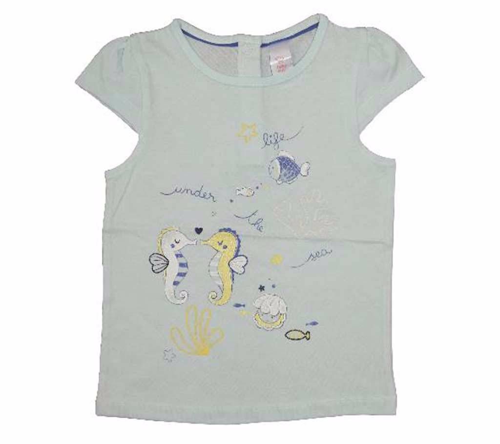 Sea Horse Printed Kid's Half Sleeve T-Shirt