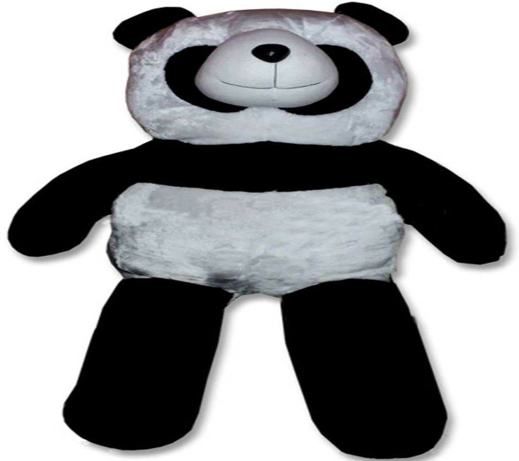 White and black color teddy bear