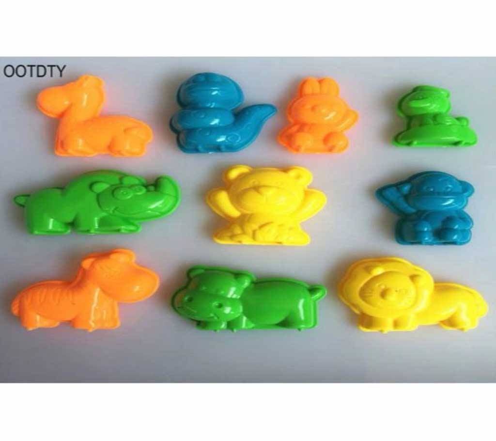 10PCS Animals Sand Clay Beach Toys Clay Mud Molding  For Kids Child Toys