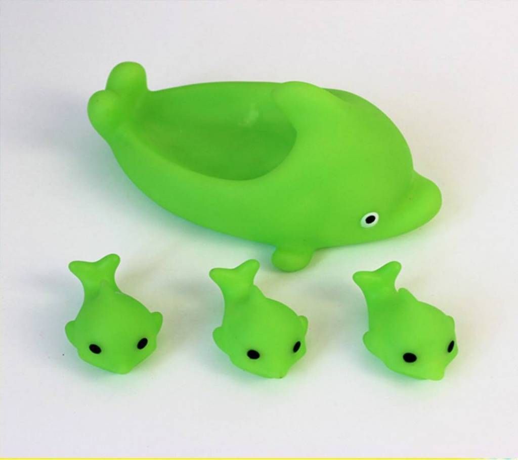 Dolphin Shaped Float Squeaky Toy Baby Bath Toy