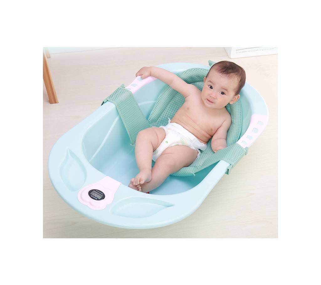 Baby Bath Seat Support Net, Newborn Double Sling Safety Bathing Shower Bed Pillow