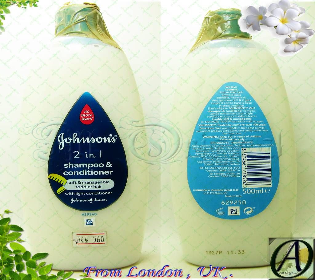 Johnson's 2in1 Shampoo & Conditioner 500ml (Italy)