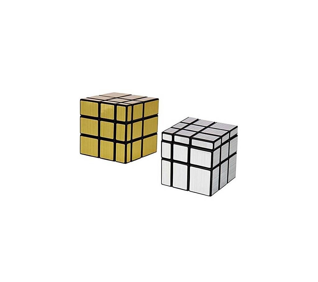 Pack Of 2 Golden & Silver Mirror Cube - 3X3X3 (Combo)