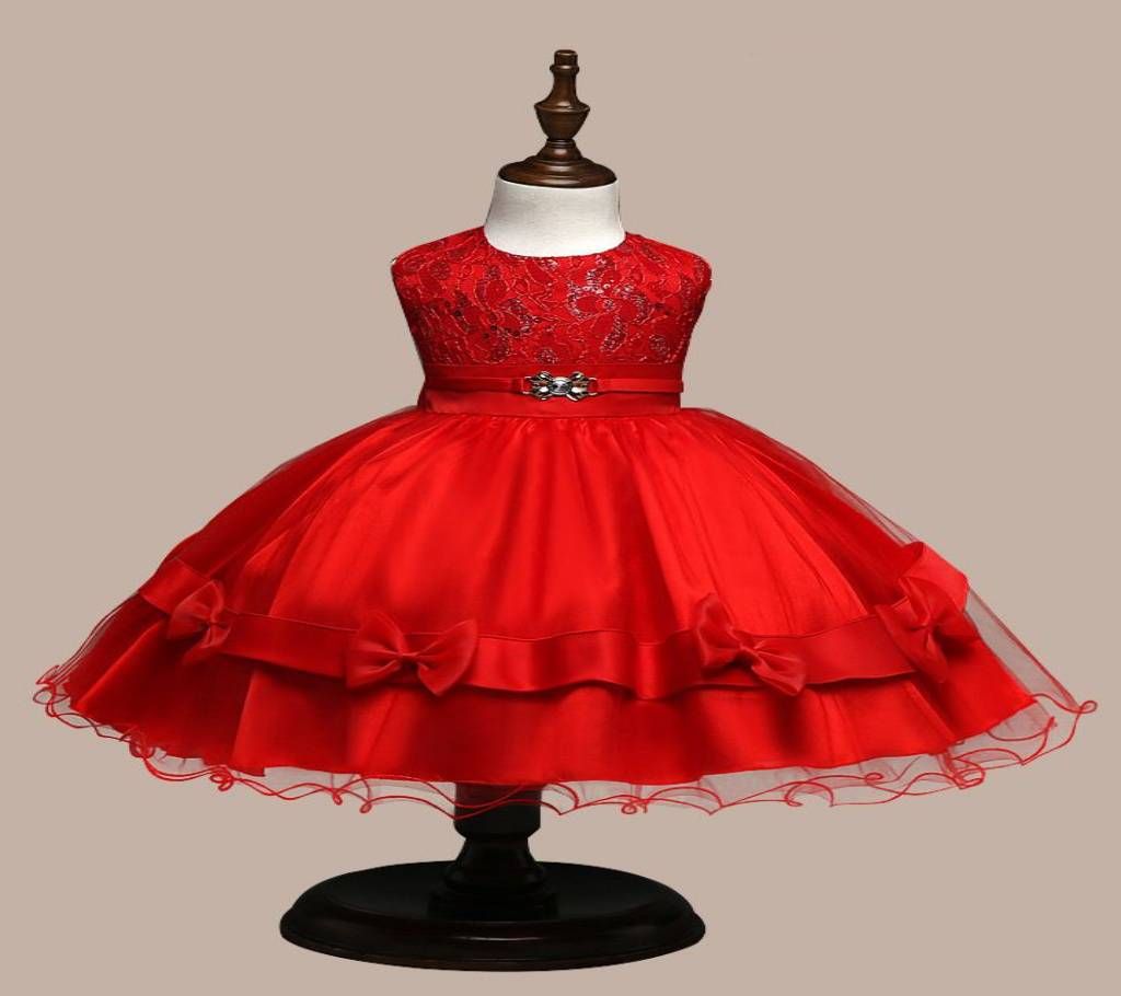 Party Dress- Light Red -AKD1706