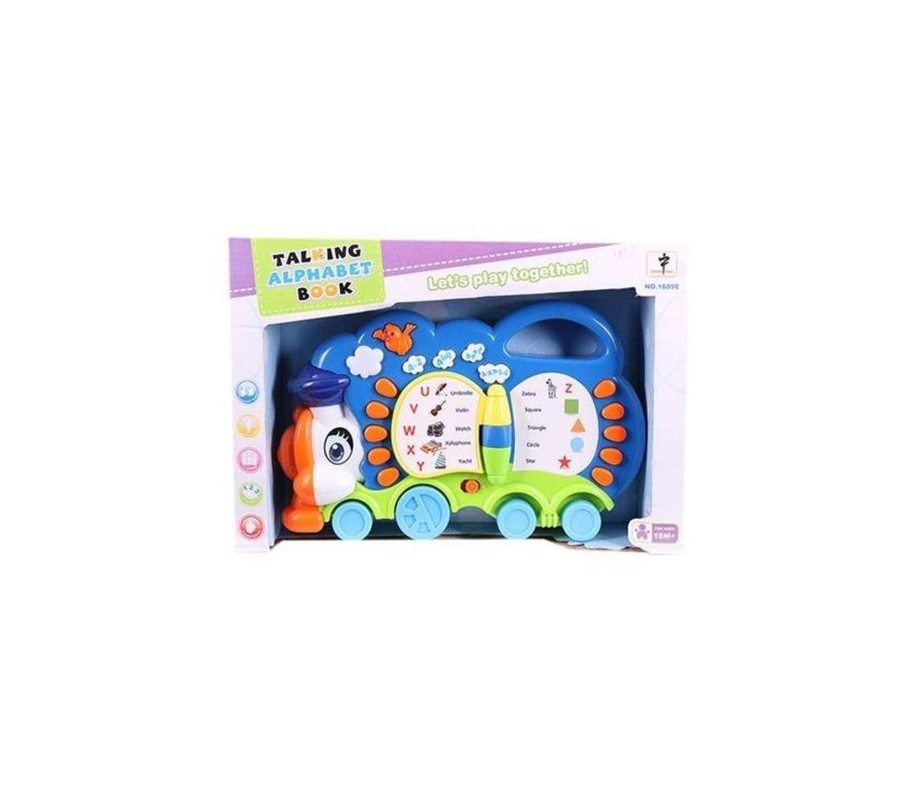 Plastic Talking Alphabet Book Toy Piano - Blue and White