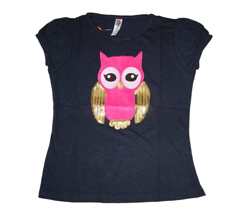 Cute Owl Cotton Girls T shirt