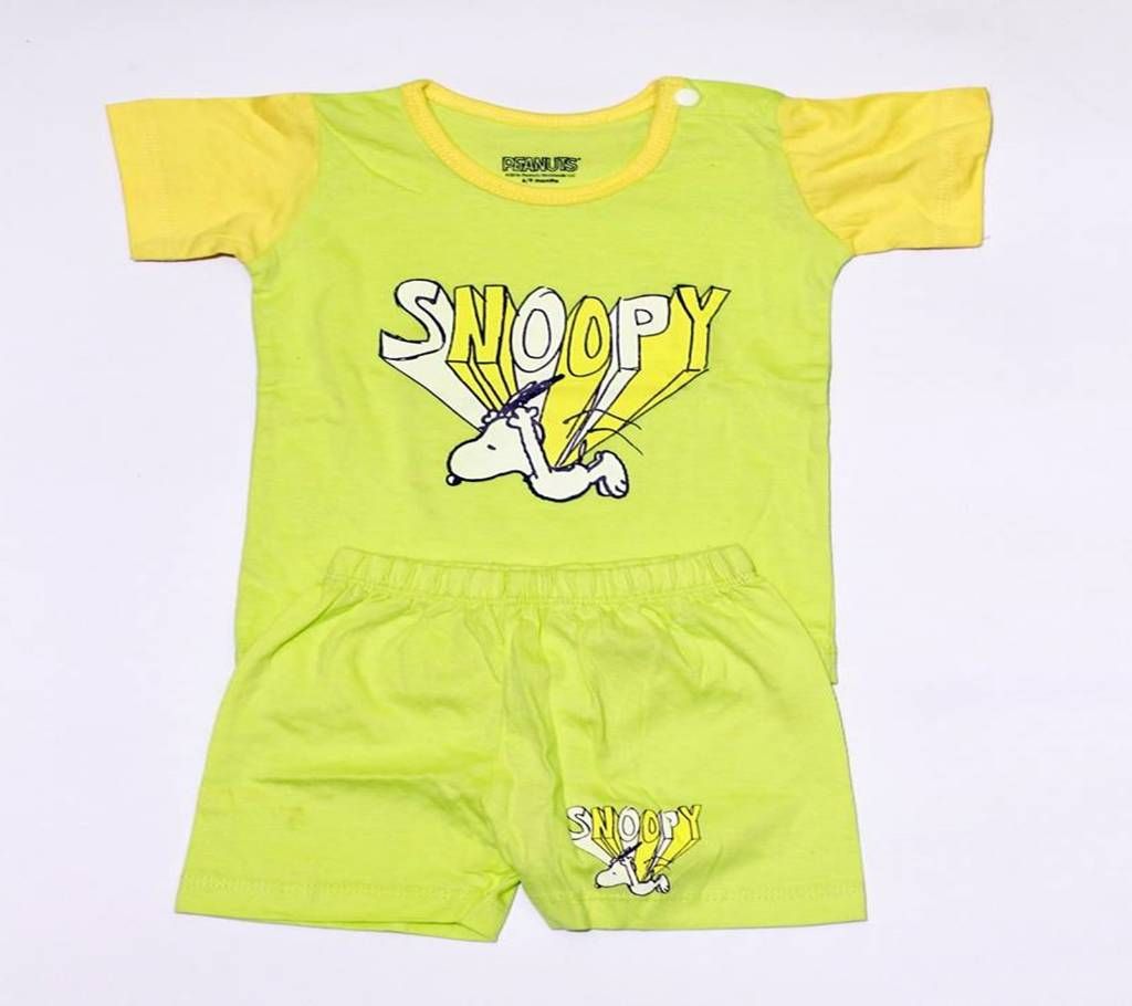 Babies Snoopy Print Dress Set 