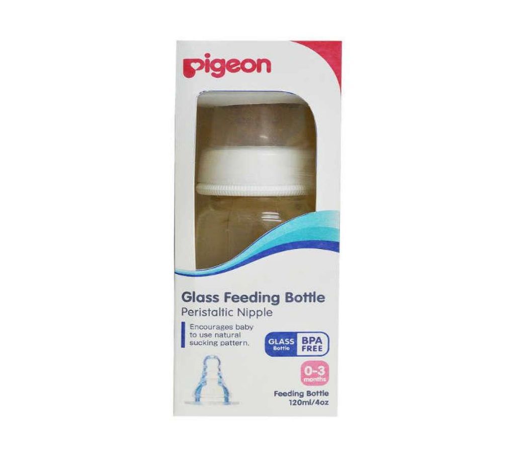 Pigeon Peristaltic Nipple SN Glass Bottle 120ml