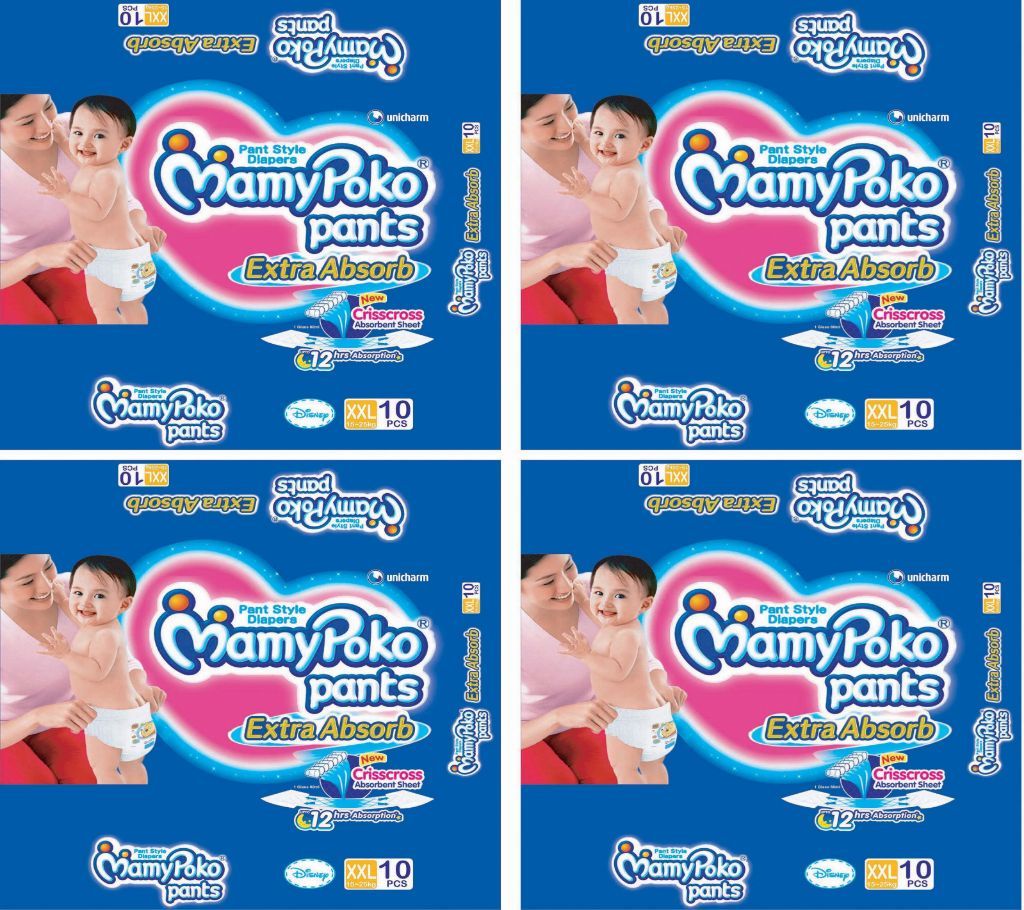 MamyPoko XXL 10X4=40pcs (15-25Kg) India