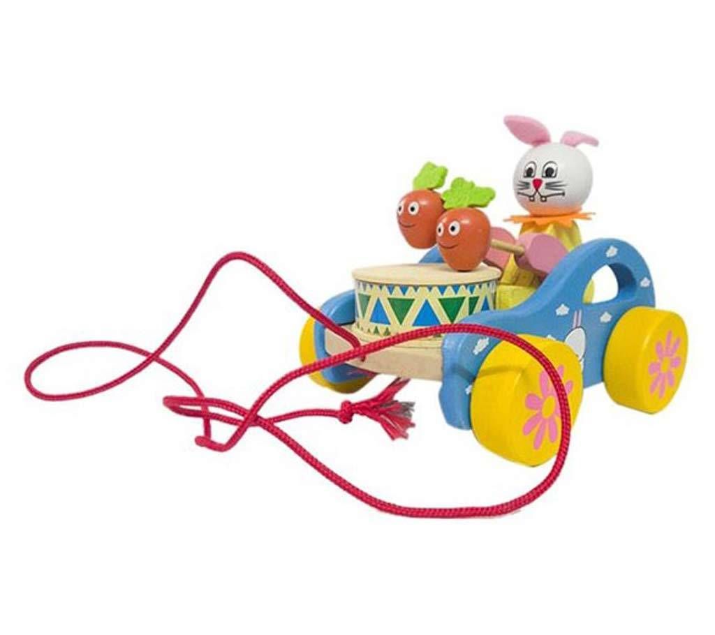 Lovely Showpiece toy with wheels & Dhol for kids