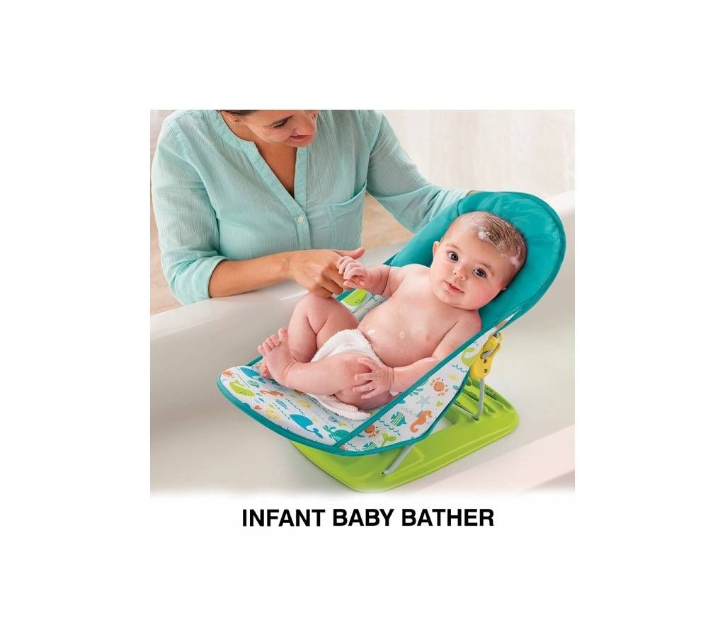 Baby Bather Fold Rock Chair Adjustable Head Support