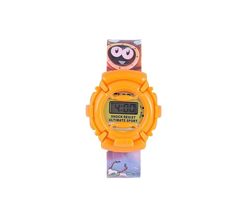 Plastic Digital Watch for Boys - Orange
