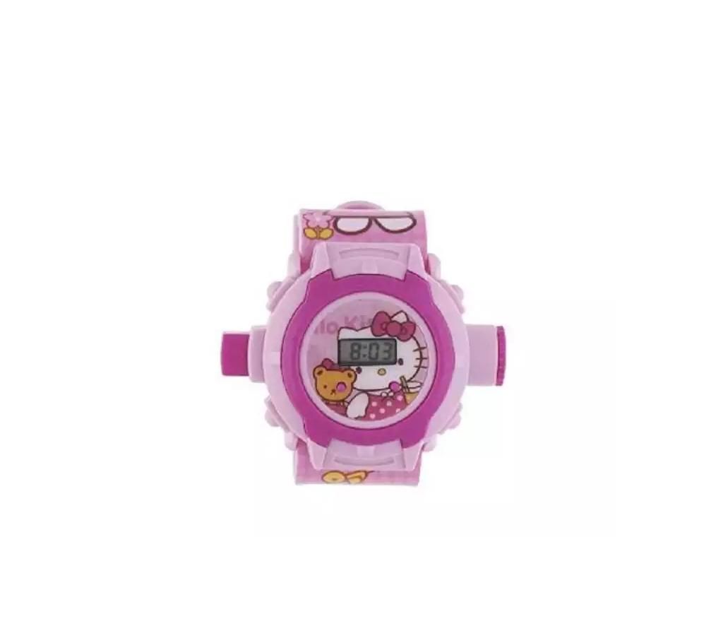 Kitty Cartoon images Projector Watch Pink