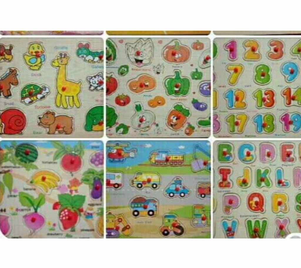 Learning wooden puzzles combo