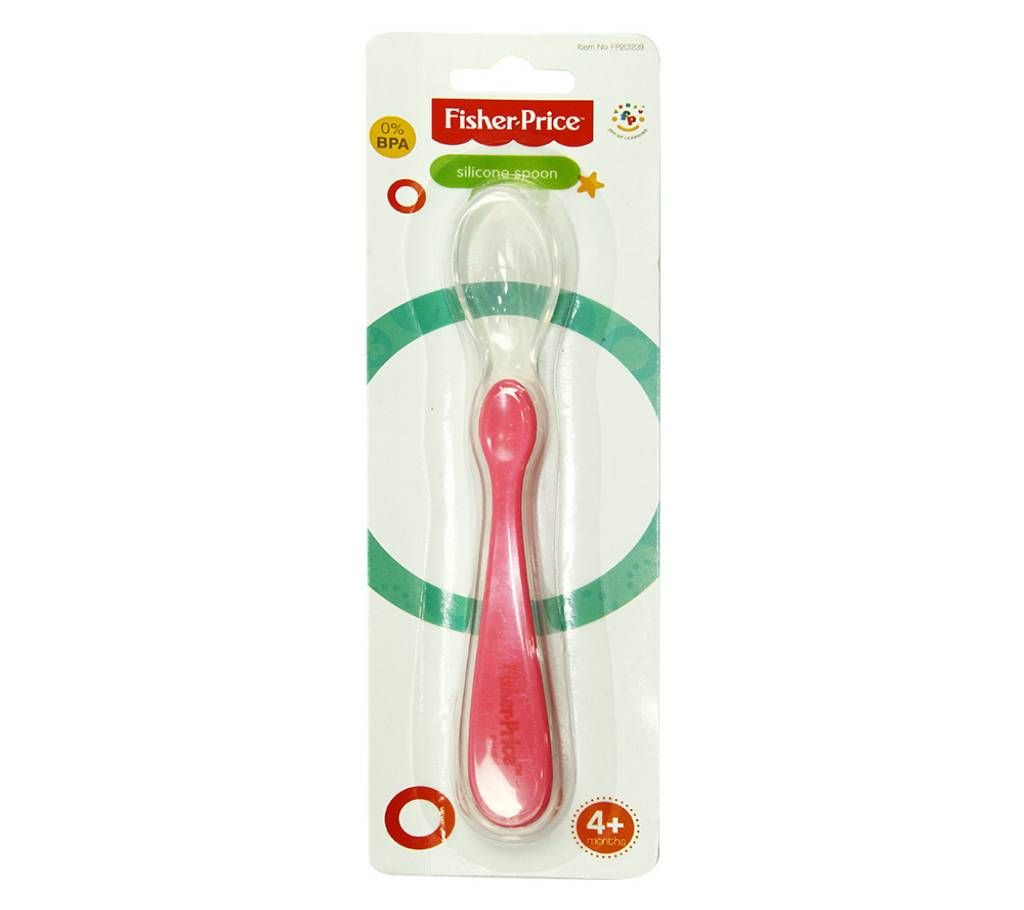 Fisher Price Pink Silicone Spoon