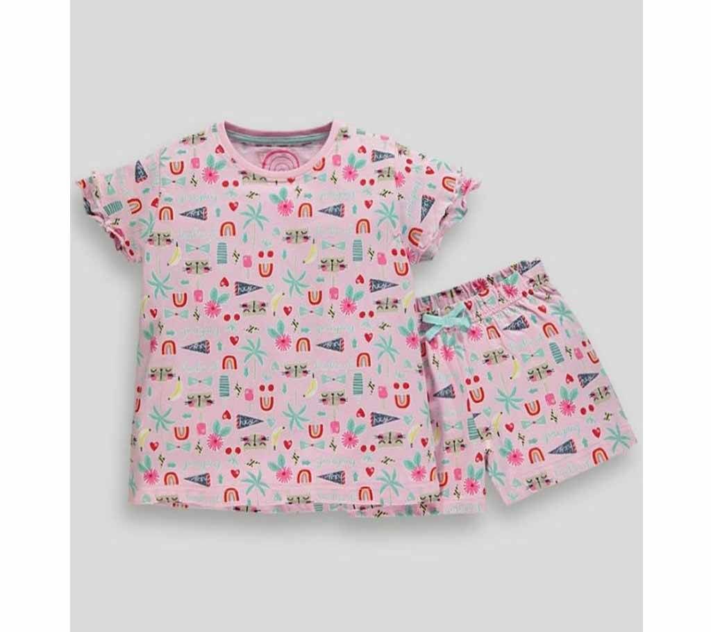 Girls Summer Tops With Short Pajamas