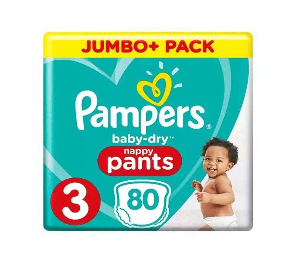 Pampers Baby Dry Size 3 Jumbo Plus Pack Pants 6-11 kg(UK)