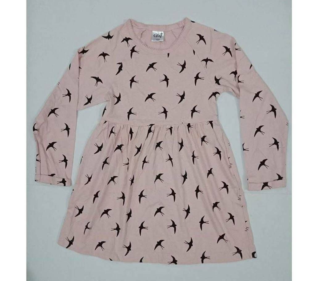 Girls Long Sleeve Fancy Frock For 4-6 Years
