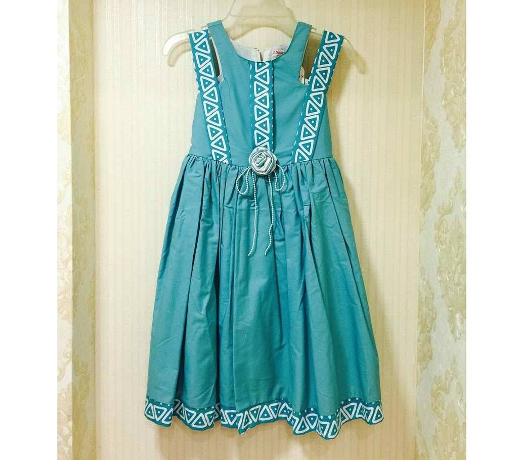 Girls Sleeveless Cotton frock