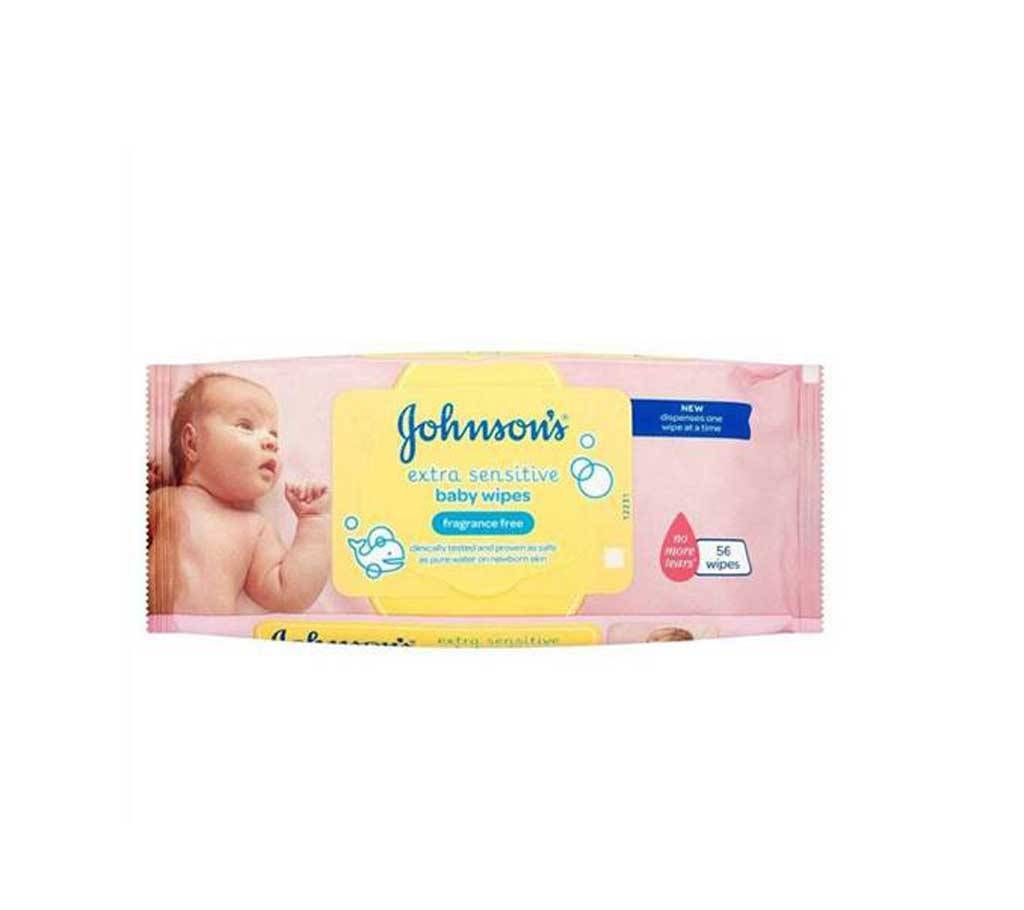 Johnson's Baby Wipes - 56pcs