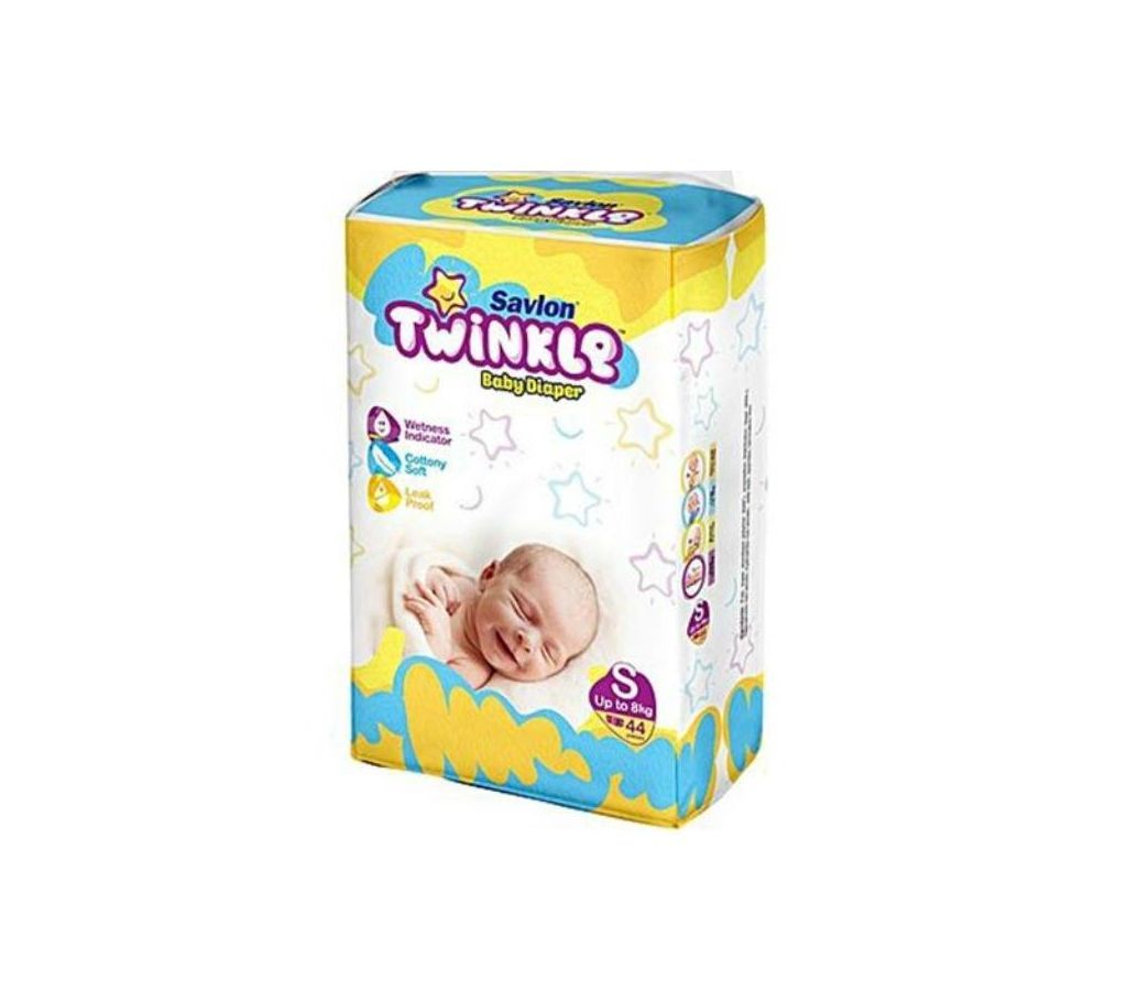 Twinkle Baby Diaper S (Up To 8 KG) 44 Pcs