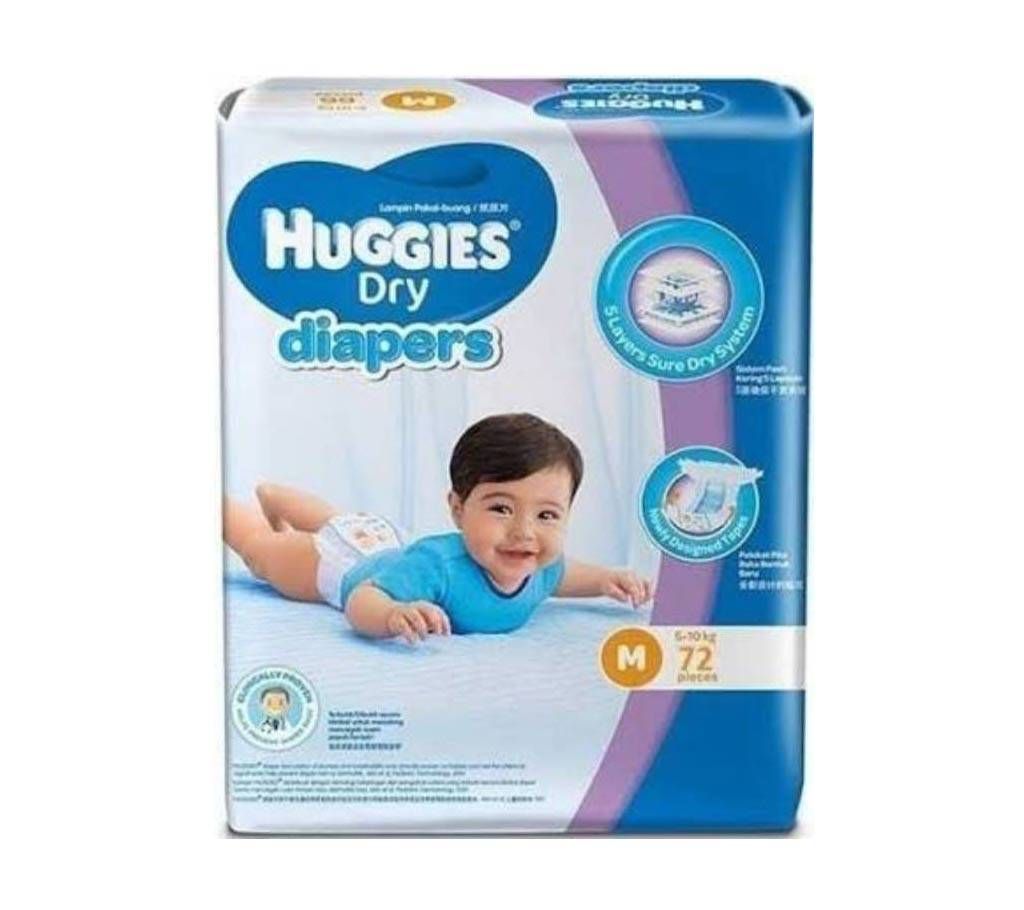 Huggies Dry Diaper (M-72 pcs)