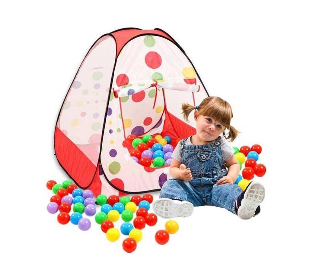 Sunny Cat Pop Up House Kids Tent & 50 Balls