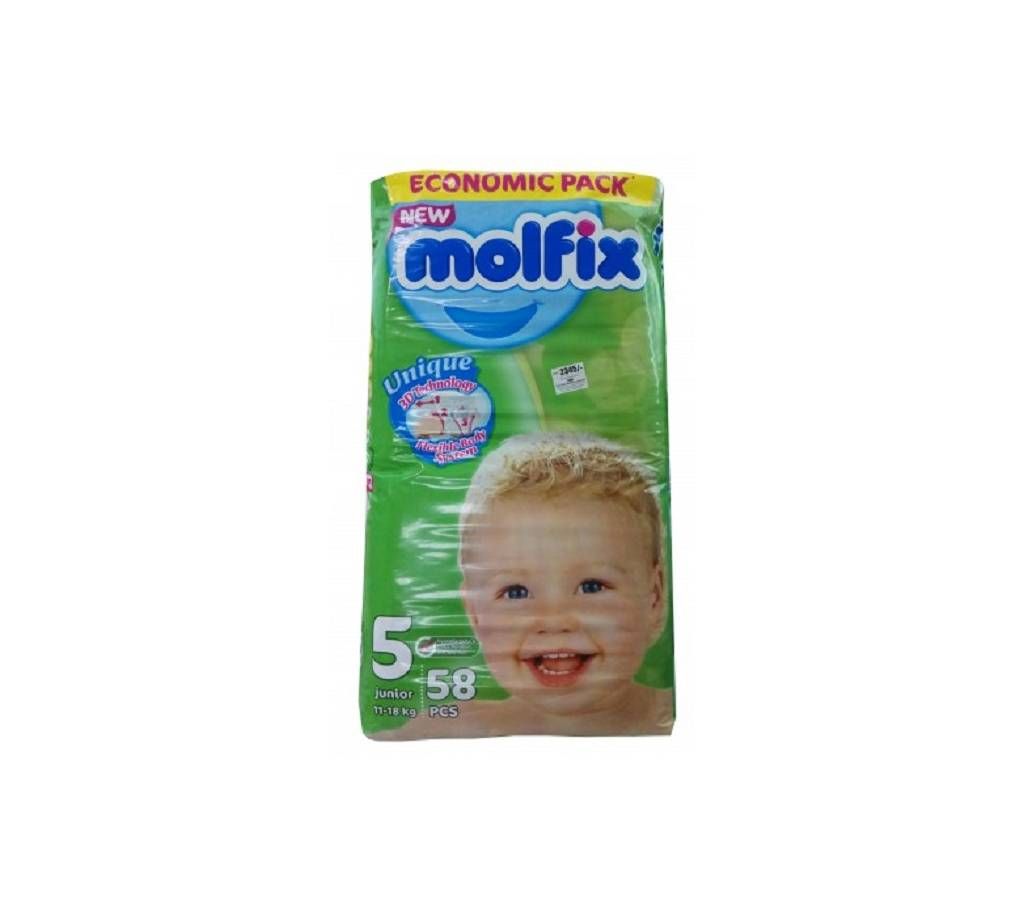 Molfix-5 Diaper (Junior) 11 - 18kg 58pcs Turkey