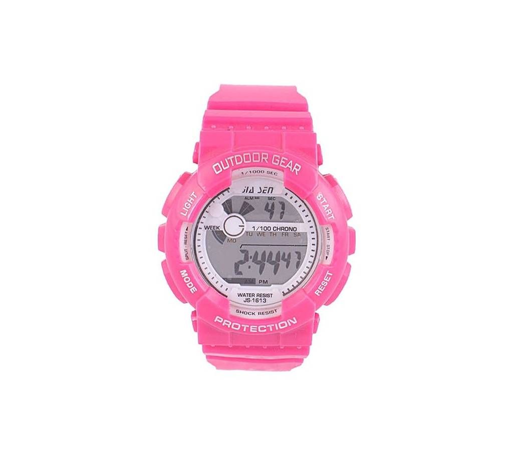 Plastic Digital Watch for girls - Hot Pink
