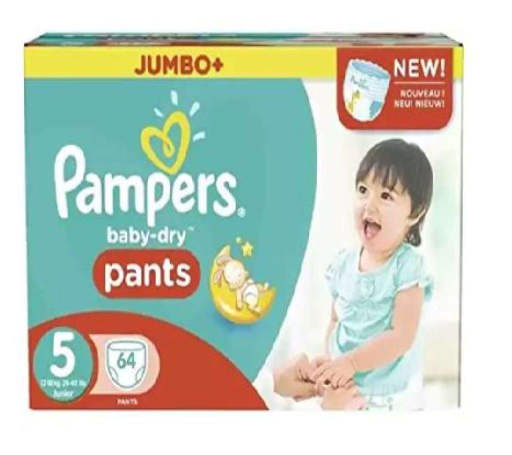 Pampers Baby Dry Size 5 Jumbo Plus Pack Pants 12-17 kg(UK)