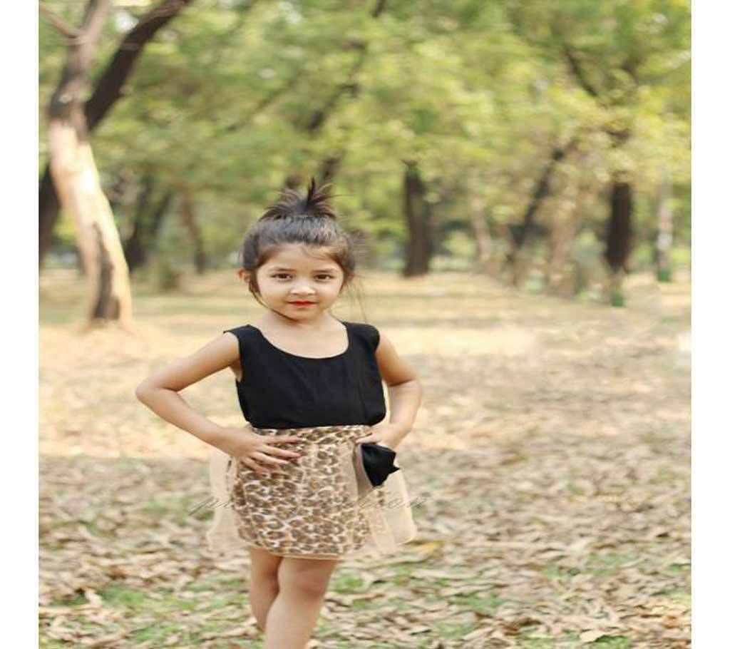 kids Tiger print skirt & tops