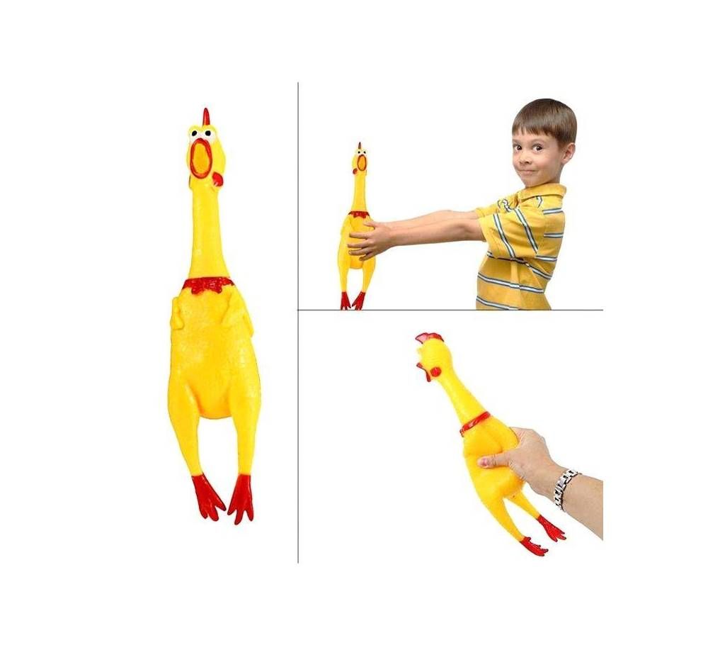 Funny Squawking Chicken Toy - Yellow